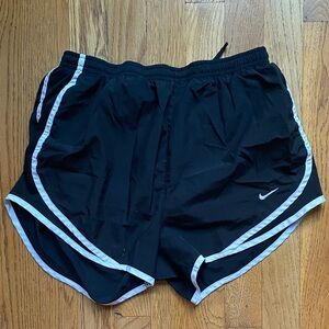 Nike Black Athletic Shorts with White Trim